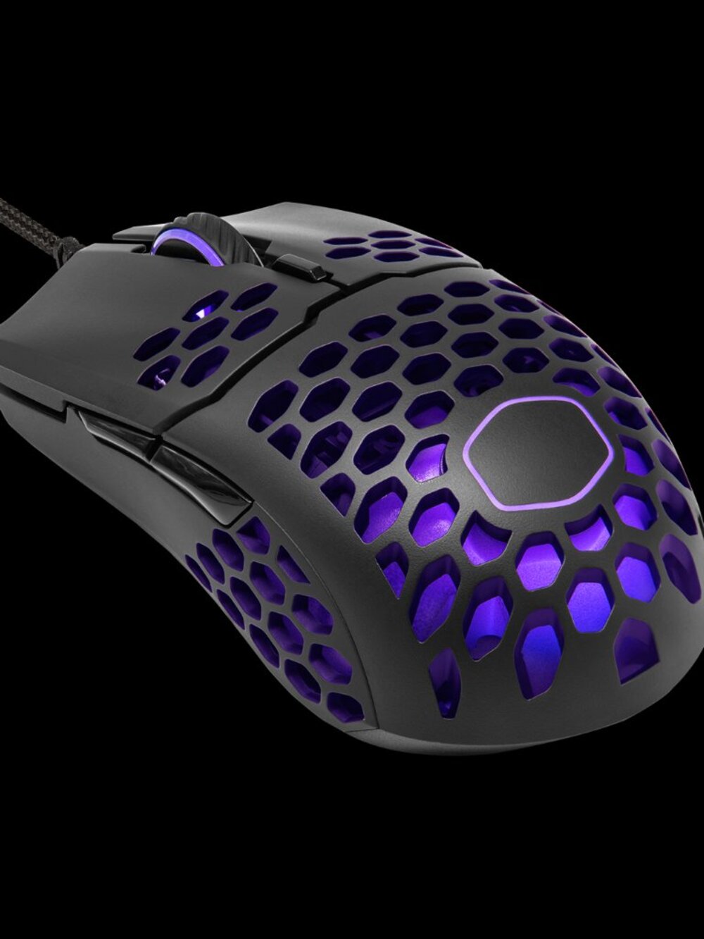 Cooler Master MM711 Ultra-Lightweight Gaming Mouse - Black & Purple Honeycomb
